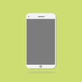 Smartphone icon in the style flat design on the blue background. Smartphone iphone icon in the style flat design on the green back Royalty Free Stock Photo