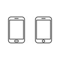 Smartphone Icon in trendy flat style isolated on grey background. Cellphone pictogram. Royalty Free Stock Photo