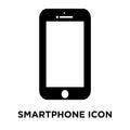 Smartphone icon vector isolated on white background, logo concept of Smartphone sign on transparent background, black filled Royalty Free Stock Photo