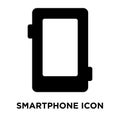 Smartphone icon vector isolated on white background, logo concept of Smartphone sign on transparent background, black filled Royalty Free Stock Photo