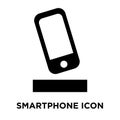 Smartphone icon vector isolated on white background, logo concept of Smartphone sign on transparent background, black filled Royalty Free Stock Photo