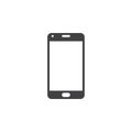 Smartphone icon vector, mobile phone solid logo illustration, pi