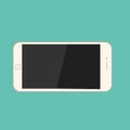 Smartphone on isolate green background vector.Mobile phone on gr Royalty Free Stock Photo