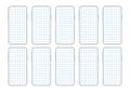 Mobile Phone Wireframe Grid App Mockup Template