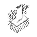 smartphone isometric device digital technology Royalty Free Stock Photo