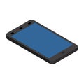 Smartphone isometric style. Gadget phone is isolated. Vector ill