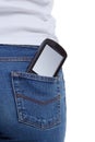 Smartphone jeans pocket Royalty Free Stock Photo