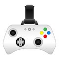 Smartphone joystick icon cartoon vector. Gamepad control