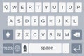 Smartphone keyboard, alphabet buttons