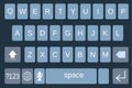 Smartphone keyboard, alphabet buttons