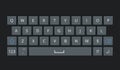 Smartphone keyboard, mobile phone keypad vector mockup. Keyboard for mobile device vector illustration