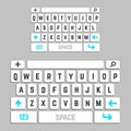 Smartphone keyboard. Vector template