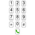Smartphone keypad dialer with buttons vector user interface keyboard for calls, virtual dialer number call dial, screen pad Royalty Free Stock Photo