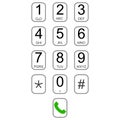 Smartphone keypad dialer with buttons vector user interface keyboard for calls, virtual dialer number call dial, screen pad