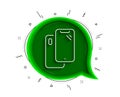 Smartphone line icon. Phone cover sign. Mobile device. Vector