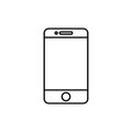 Smartphone line icon, vector illustration