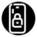 Smartphone with lock icon symbolizing mobile security and privacy Royalty Free Stock Photo