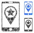 Smartphone map pointer Composition Icon of Round Dots Royalty Free Stock Photo