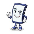 Smartphone Mascot Giving a Thumbs Up