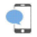 Smartphone Message Halftone Dotted Icon Royalty Free Stock Photo