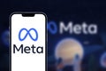 Smartphone with Meta logo or MetaVerse logo