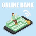 Smartphone mobile bank