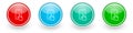 Smartphone, mobile phone vector icons, colorful glossy buttons on white Royalty Free Stock Photo