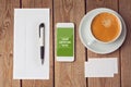 Smartphone mock up template for business presentations and apps design