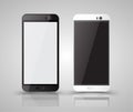 Smartphone mockup black and white. Royalty Free Stock Photo