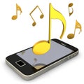 Smartphone Music Notes