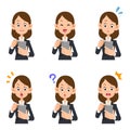 Smartphone operation business woman expression