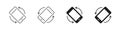Smartphone Orientation Change Line and Solid Icon Set. Digital Device Screen Rotation With Arrows Depicting Tilt, Flip Royalty Free Stock Photo