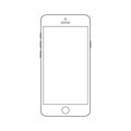 Smartphone outline classic style. Mobile phone outline Smartphone vector eps10. Royalty Free Stock Photo