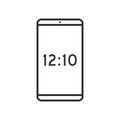 Smartphone Outline Flat Icon on White