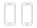 Smartphone outline vector icon