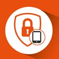 Smartphone padlock lock security