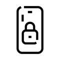 Smartphone with padlock representing mobile security and data privacy Royalty Free Stock Photo