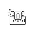 Smartphone padlock scree security icon. Element of cyber security icon