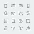 Smartphone parameters icon set Royalty Free Stock Photo