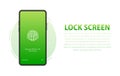 Smartphone with passcode lock screen interface. Protecting Your Smartphone and Personal Data from Unauthorized Access
