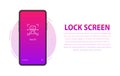 Smartphone with passcode lock screen interface. Protecting Your Smartphone and Personal Data from Unauthorized Access