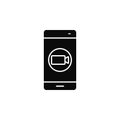 smartphone, phone, video, cameraicon. Simple glyph, flat vector of smartphone icons for UI and UX, website or mobile application