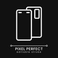 Smartphone pixel perfect white linear icon for dark theme