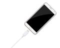 Smartphone plug in with micro USB Royalty Free Stock Photo