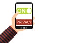 Smartphone: Privacy On - Flat Design