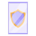 Smartphone privacy icon cartoon vector. Data secure