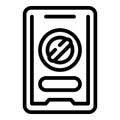 Smartphone profile icon outline vector. Web remove