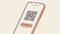 Smartphone QR Code, Digital Scan and Information Access, vector design Generative AI Royalty Free Stock Photo