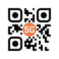 Smartphone readable QR code with 5G icon Royalty Free Stock Photo