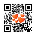 Smartphone readable QR code Happy Valentines Day with heart icons Royalty Free Stock Photo